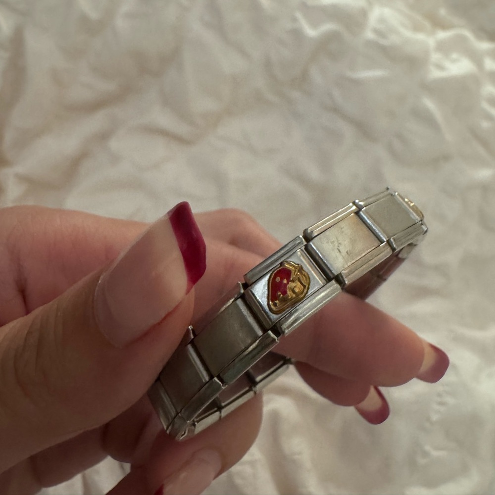 Italian charm bracelet with food charms